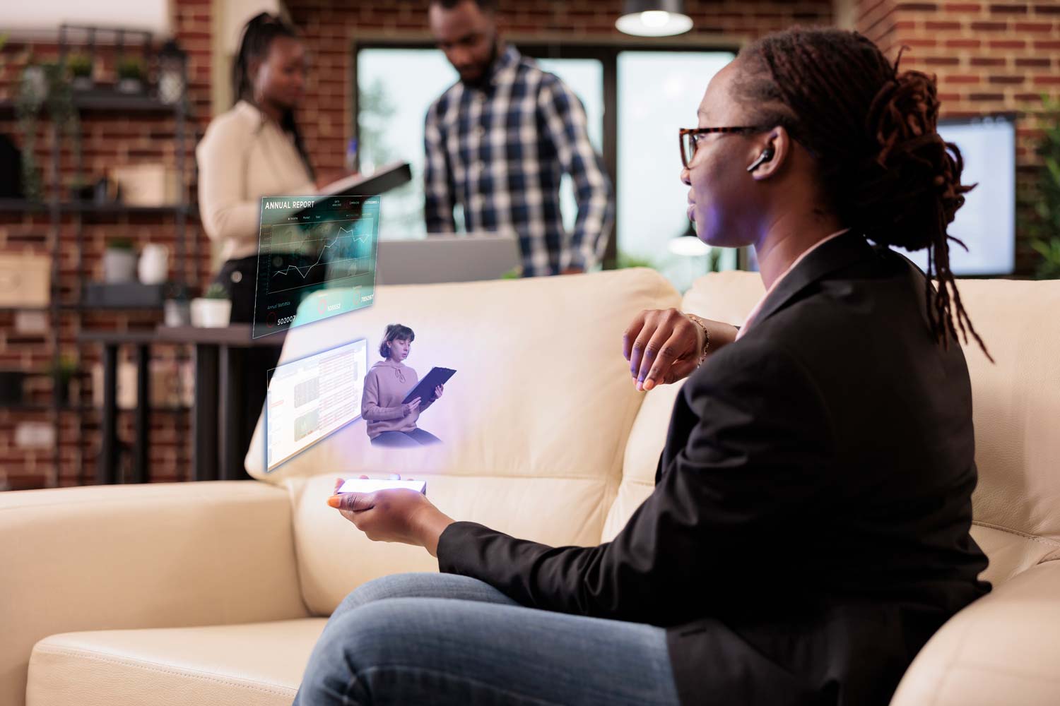Augmented reality business call